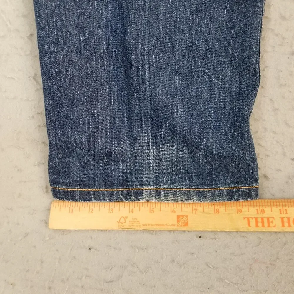 Coogi Jeans Mens 36x34 Blue Denim Embroidered Dragon Back Pocket Baggy Hip‎ Hop